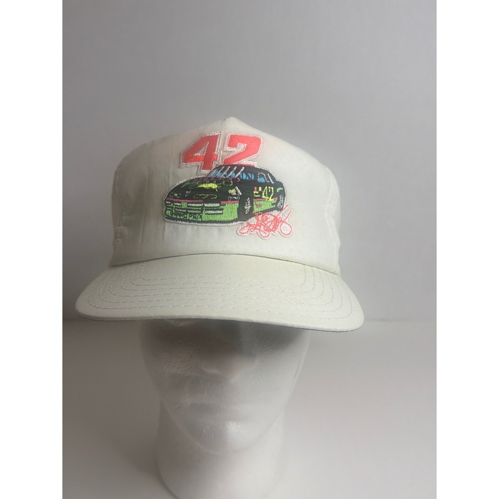 Vintage NASCAR Kyle Petty Mello Yello 42 Hat White‎ Snapback Made in USA Cap